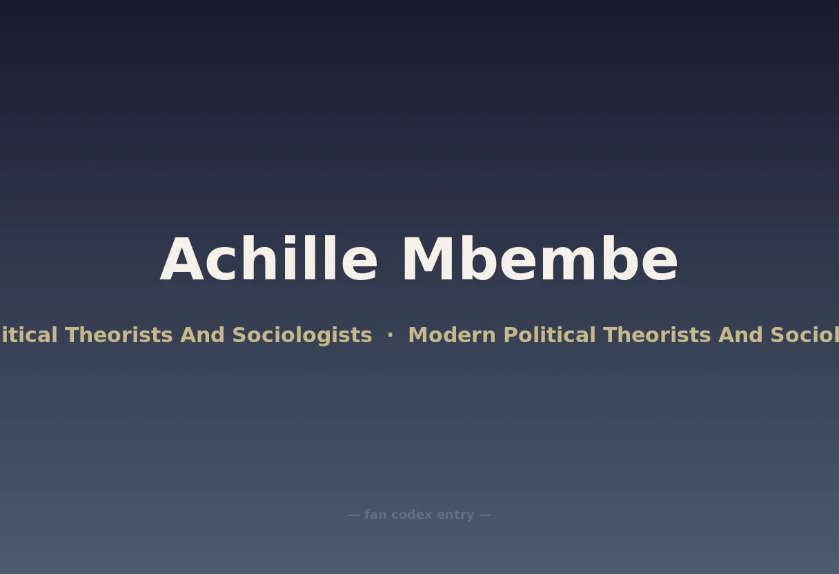 Achille Mbembe